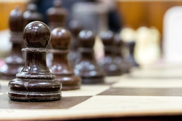 Photo close-up of chess pieces