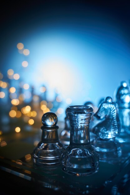 Photo close-up of chess pieces