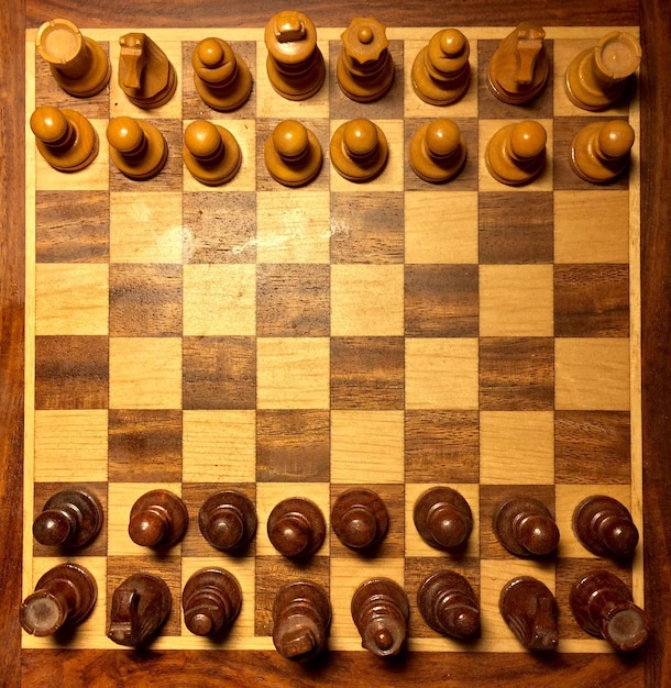 Close-up of chess pieces