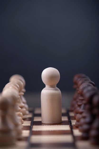 Close-up of chess pieces