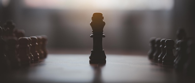 Photo close-up of chess pieces