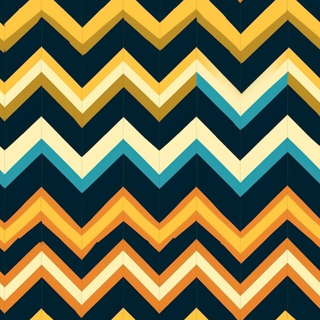 A close up of a chevron pattern with a blue background generative ai