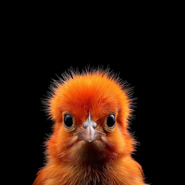 Close Up of Chicken on Black Background Generative AI