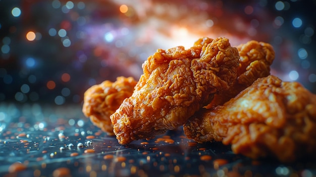 Photo a close up of a chicken nugget on a table