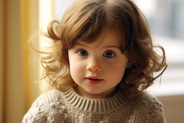 a close up of a child