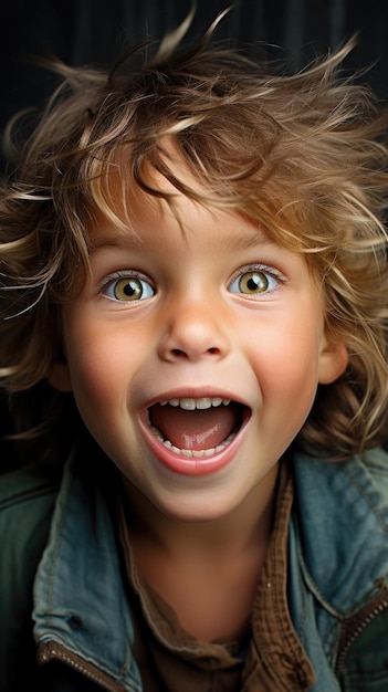 Foto un primo piano di un bambino