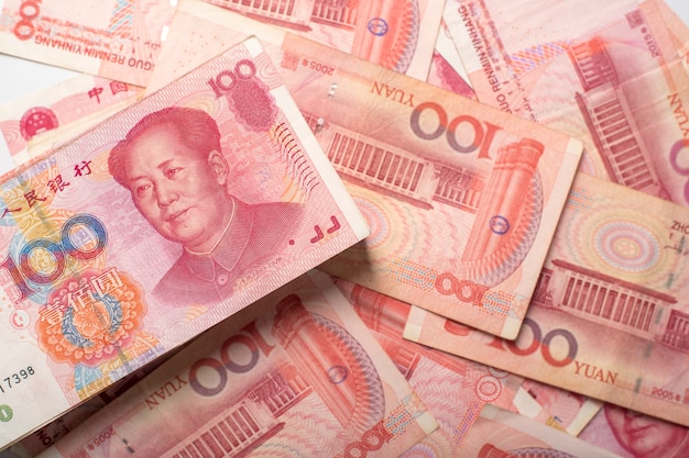 Close up of China money