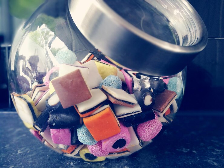 Photo close-up of chocolate in bowl