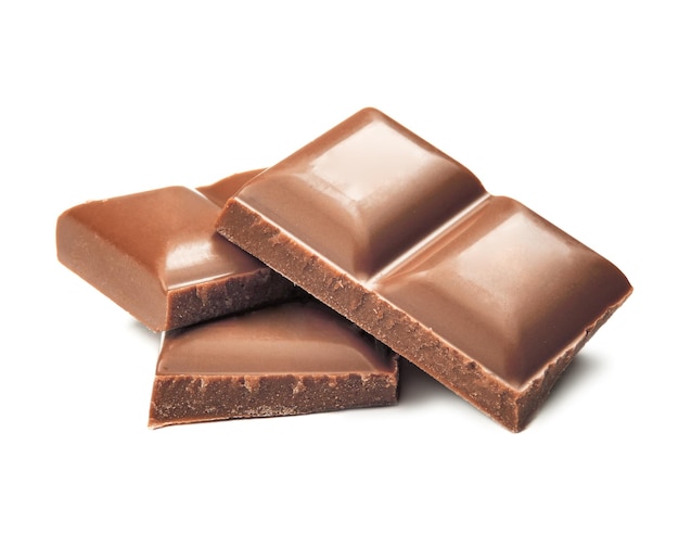 Close-up of chocolate cake against white background