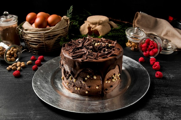 Close-up chocolate cake