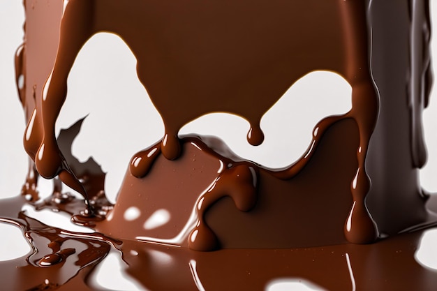 A close up of a chocolate covered dessert