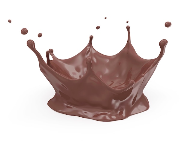 Close up on Chocolate Crown Splash isolated