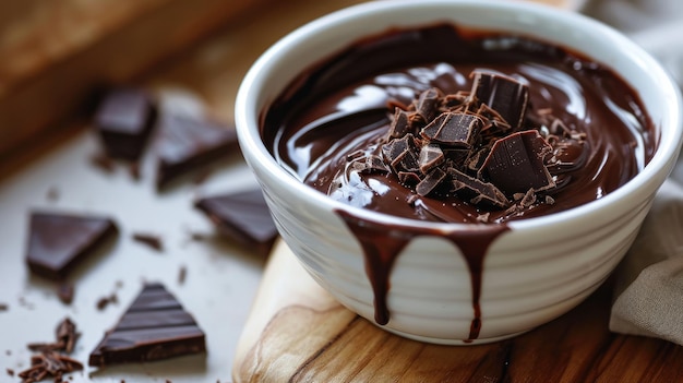 Close Up of Chocolate Pouring Into a Container