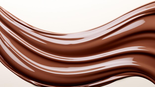 a close up of a chocolate sauce with a white background