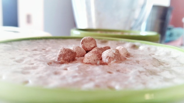 Photo close-up of chocolate smoothie