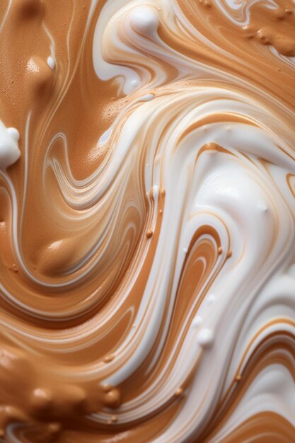 Close Up Of A Chocolate And White Swirl