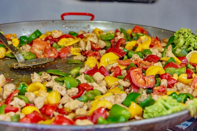 Close-up of chopped fruits in bowl on table