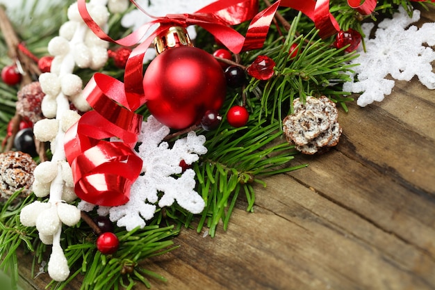 Close up Christmas balls festive decoration