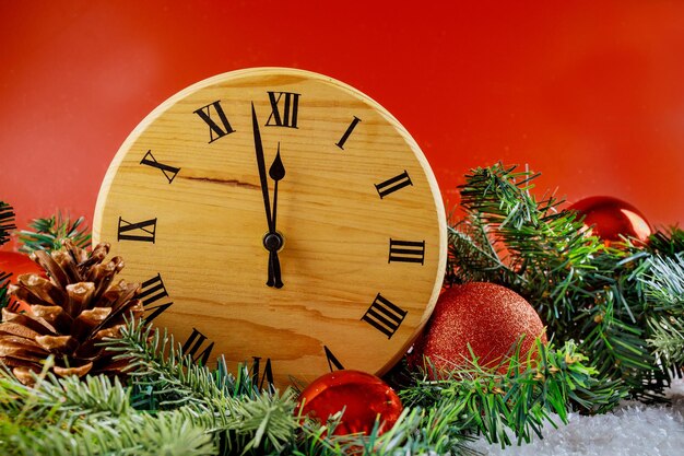 Close-up of christmas decoration on plant against wall