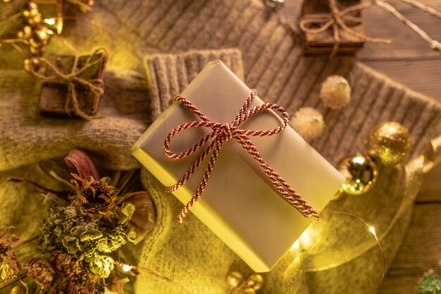 Photo close-up of christmas decoration on table