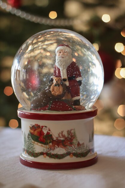 Close-up of christmas decoration on table