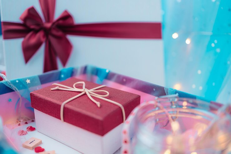 Photo テーブルのクリスマス装飾のクローズアップ