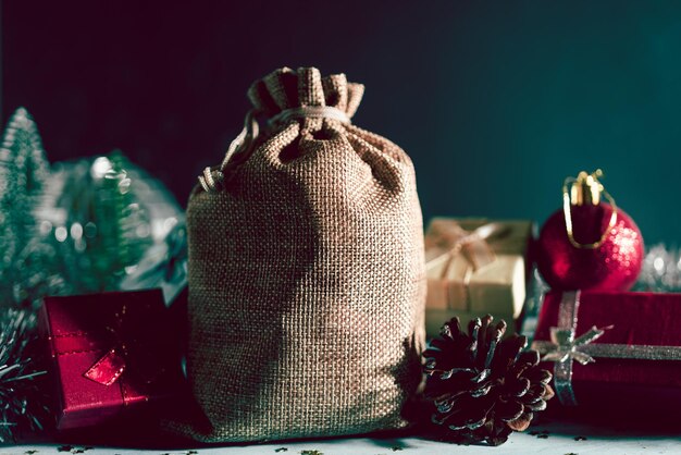 Close-up of christmas decoration on table