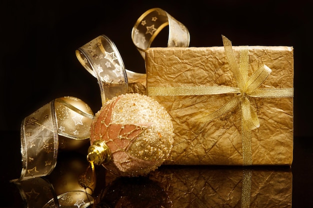 Close-up of christmas decoration on table