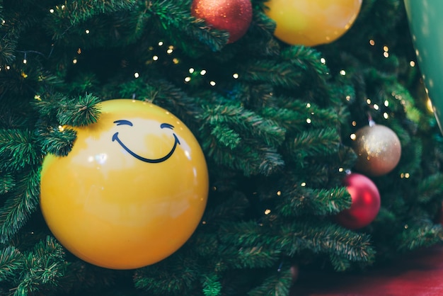 Close-up of christmas decoration on tree