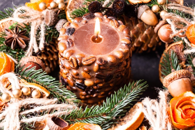クリスマスの装飾のクローズアップ