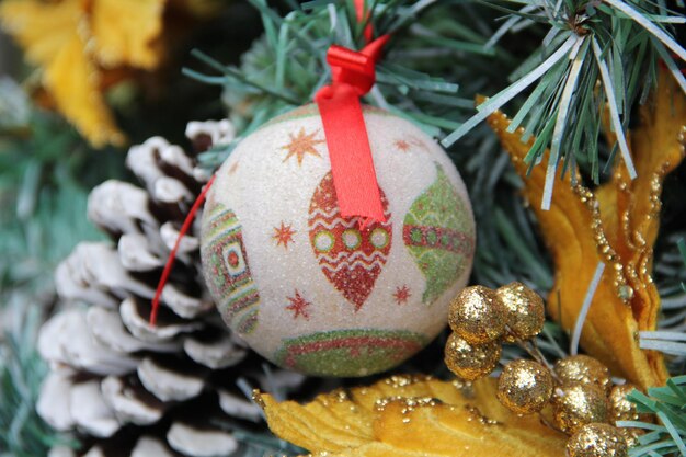 クリスマスの装飾のクローズアップ