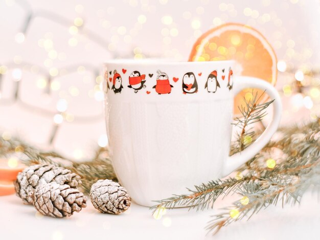 Photo close-up of christmas decorations on table