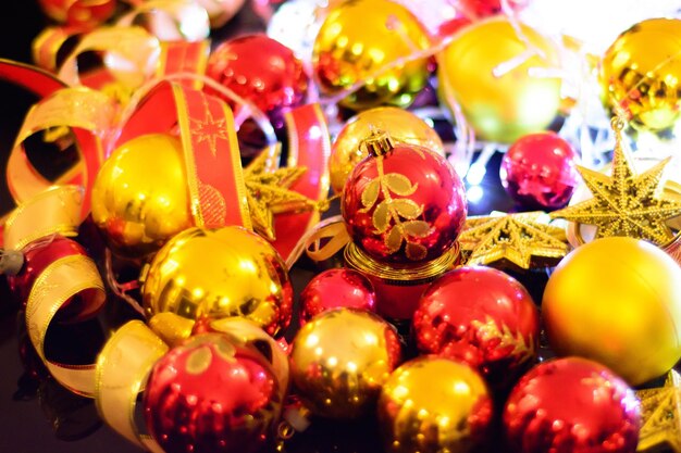 Close-up of christmas decorations