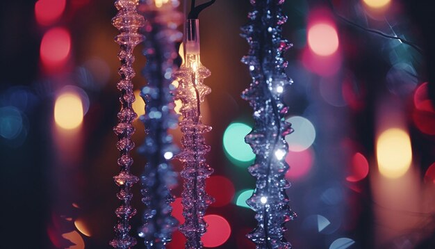 Photo close up of christmas lights shot