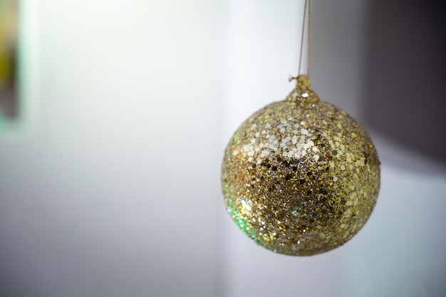 Close-up of a Christmas tree decorated