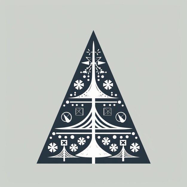 Photo a close up of a christmas tree with a snowflake design generative ai
