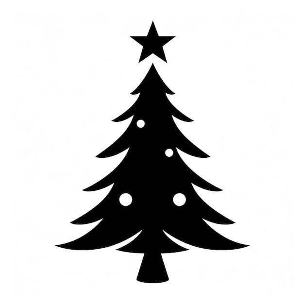 a close up of a christmas tree with a star on top generative ai