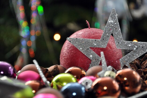 Photo close-up of christmas tree