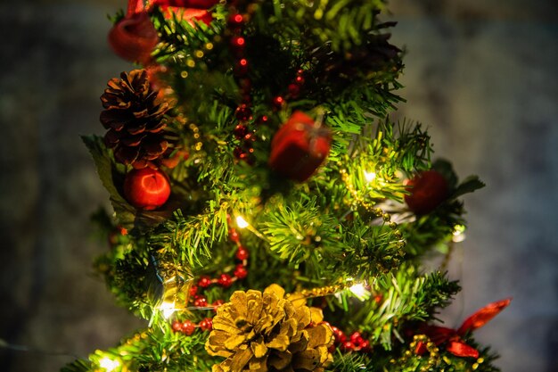 Photo close-up of christmas tree