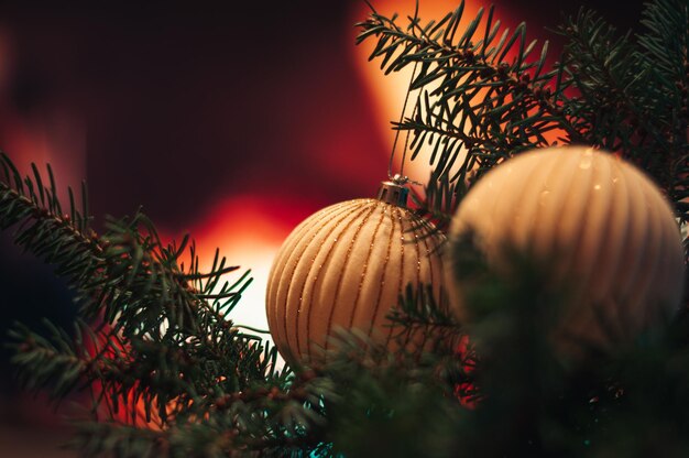 Photo close-up of christmas tree