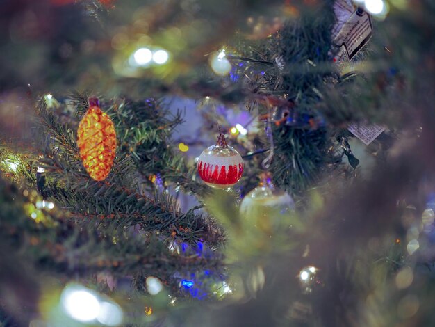 Foto close-up dell'albero di natale