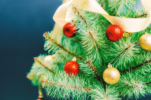 Близкий план рождественской елки