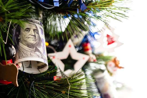 Foto close-up dell'albero di natale