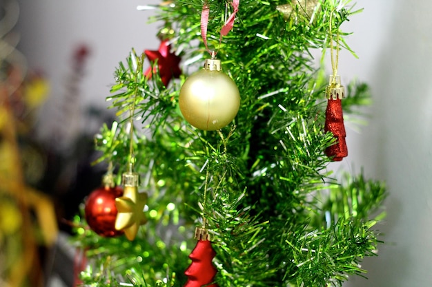 Photo close-up of christmas tree