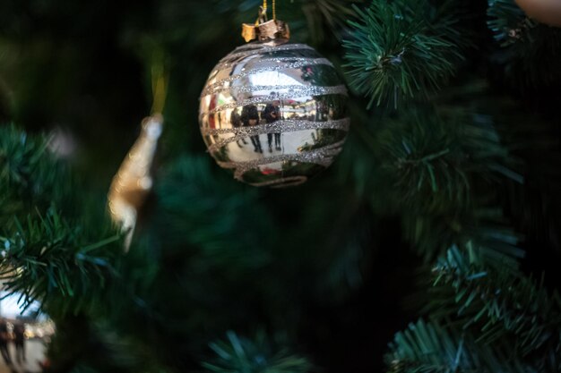 Photo close-up of christmas tree