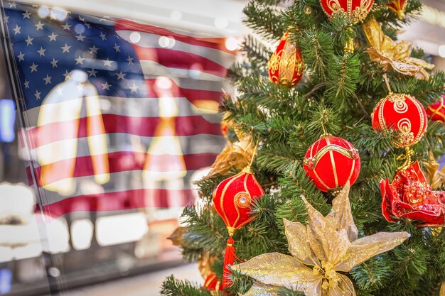 Photo close-up of christmas tree