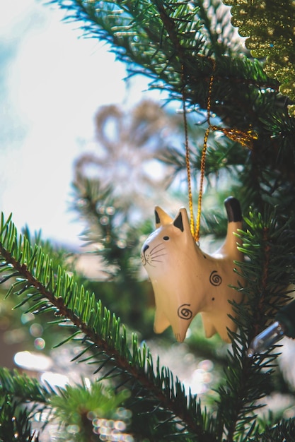 Foto close-up dell'albero di natale