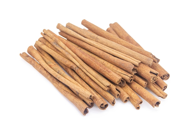 Close up cinnamon sticks in studio
