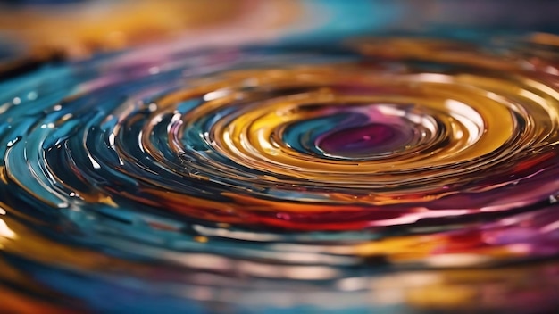 Close up circle made of abstract oil