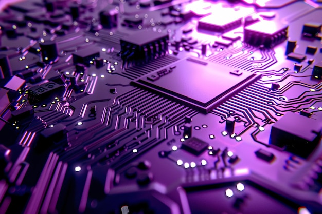 회로판의 클로즈업